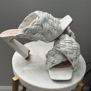 Azalea Wang white cushion heels